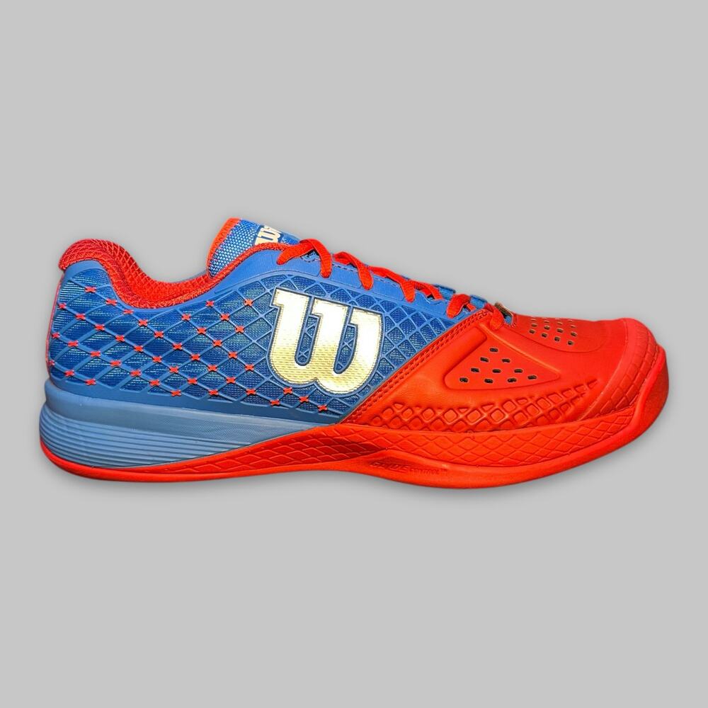 Wilson Kaos 2.0 Men’s Tennis Shoes - Red/Blue - Size 12 - Picture 2 of 6